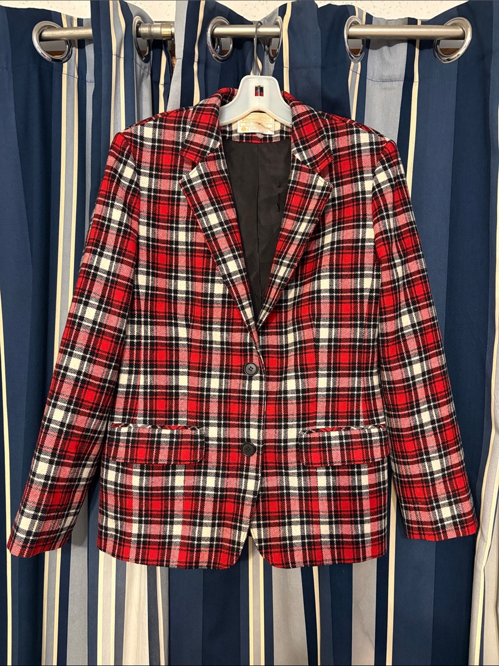 Pendleton Woolen Mills red plaid jacket, blazer, quality